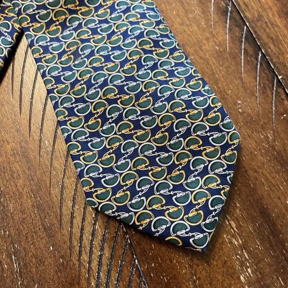 Brooks Brothers Makers Silk Tie Stirrup Pattern Men's High
